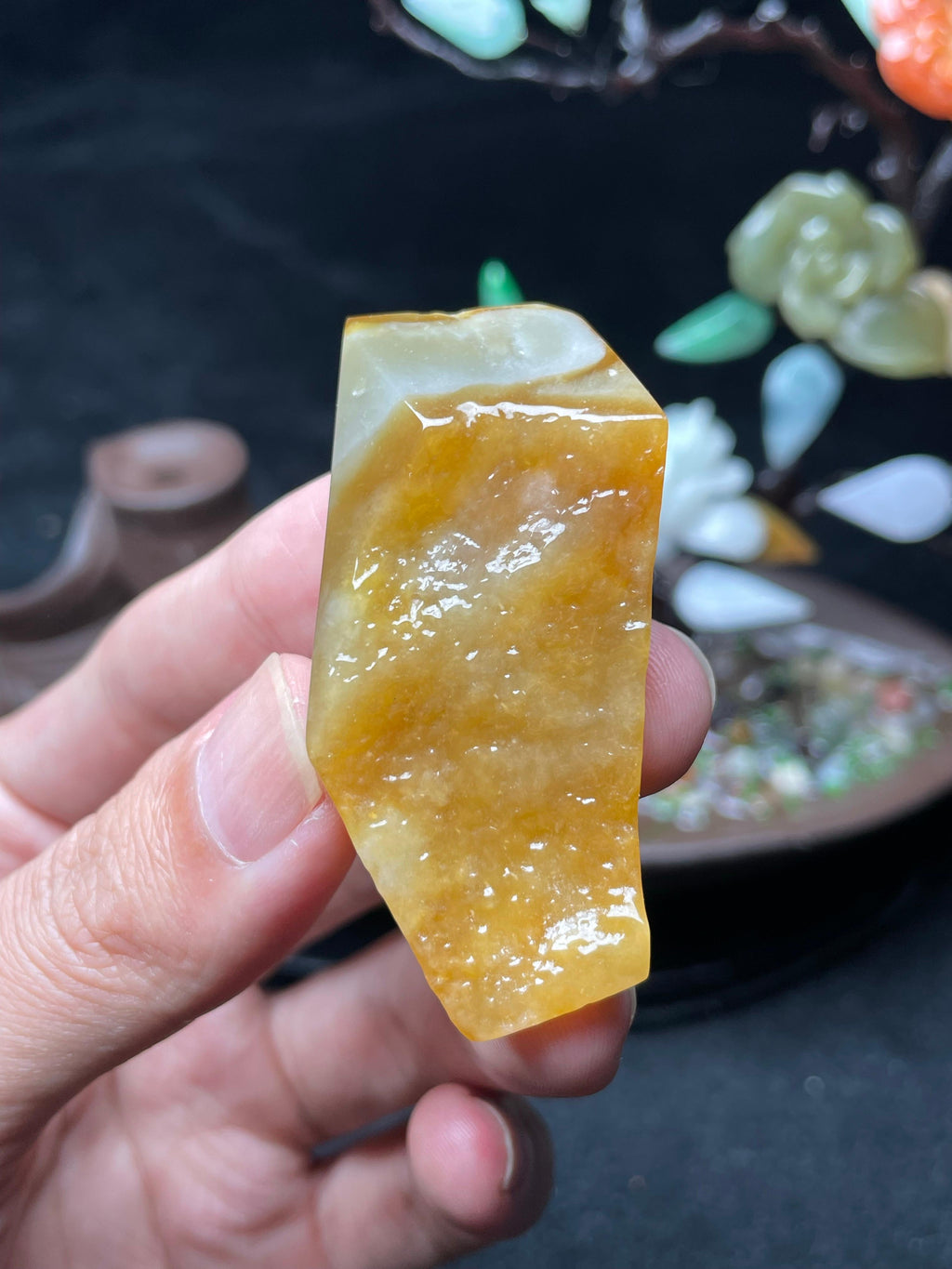 冰黄翡特色挂件料（yc521741）