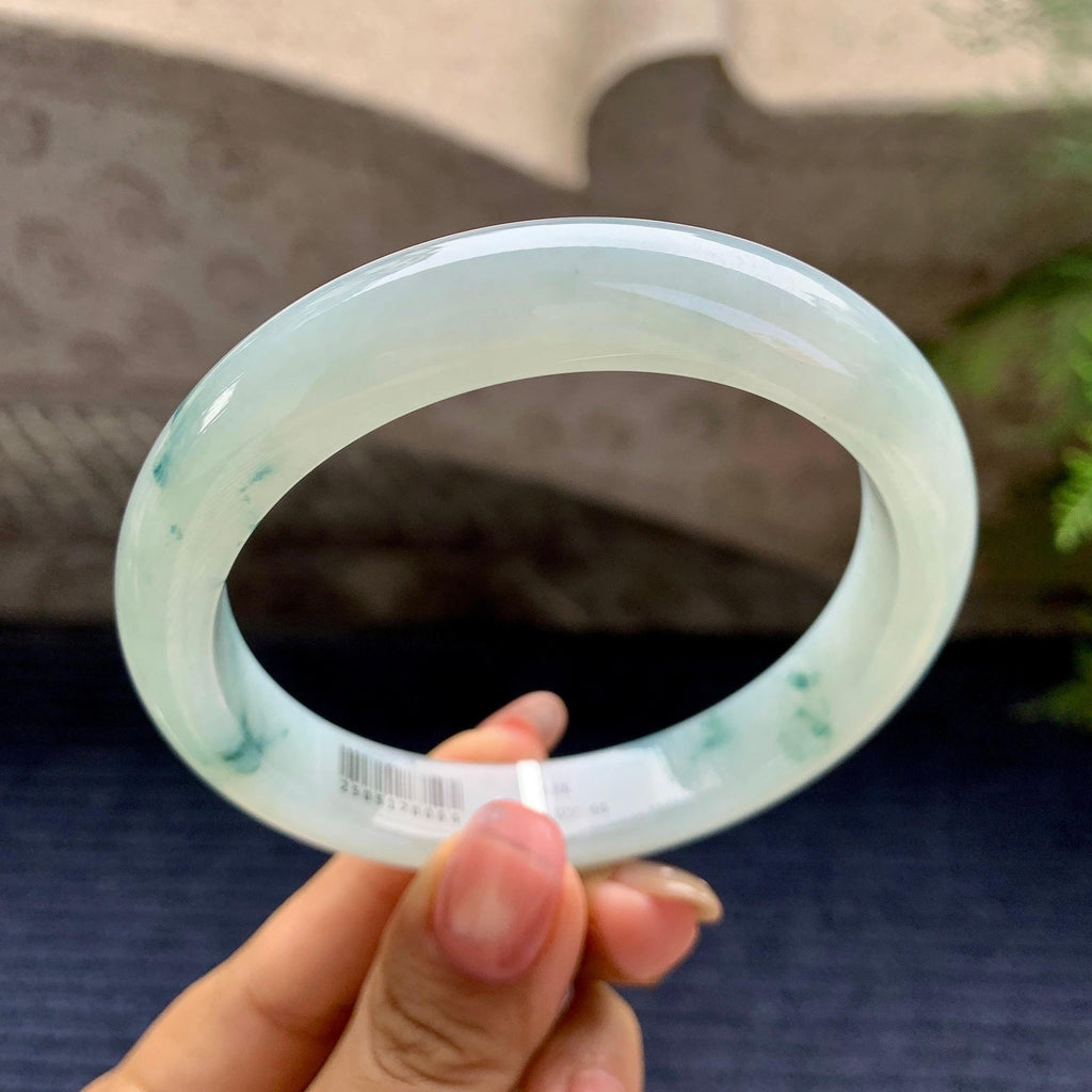 细糯种飘花平安镯（61.2mm）（yc280873）