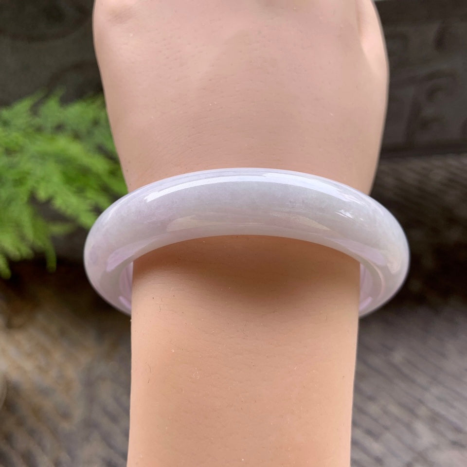 糯种淡粉底平安镯（57.5mm）（yc017433）