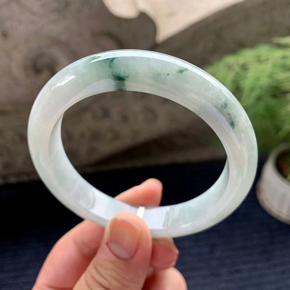 糯种飘花平安镯（58.7mm）（yc090942）