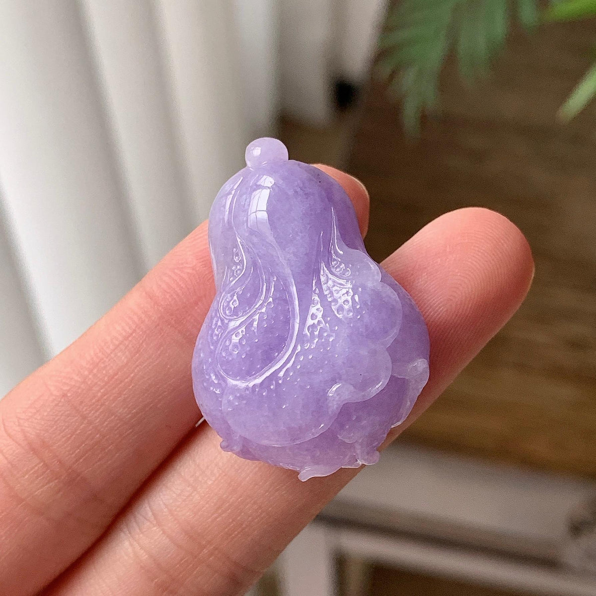 细糯种 紫罗兰白菜吊坠 天然缅甸A货翡翠（yc703367）