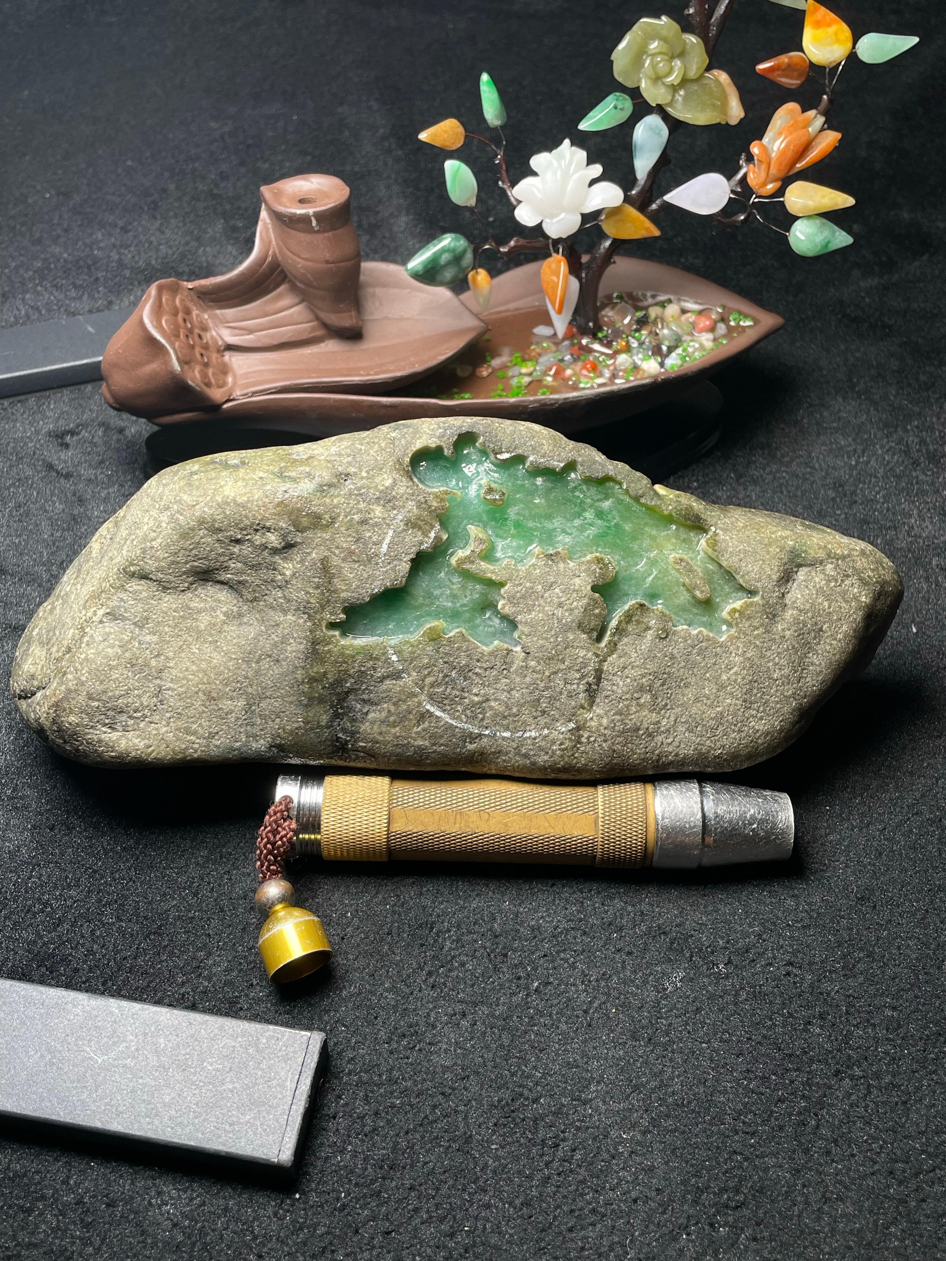 极品莫西沙黄加绿手镯料（yc496957）