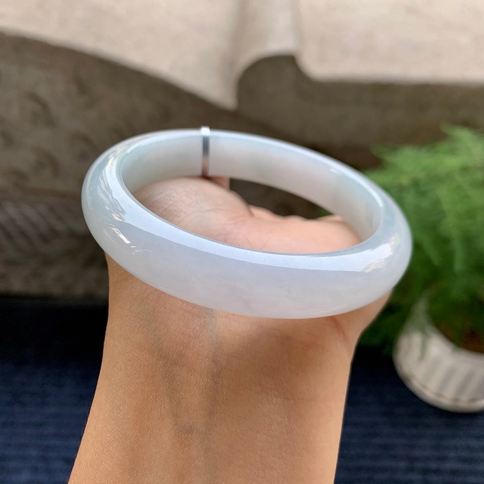 细糯种带底色平安镯（58.6mm）（yc082978）