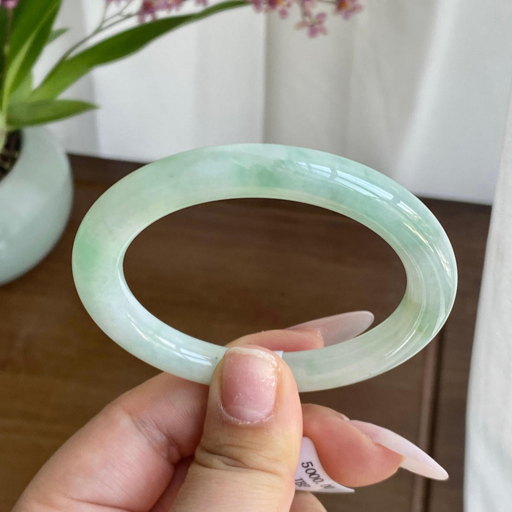 糯冰种飘花手镯（53圈）（yc298424）