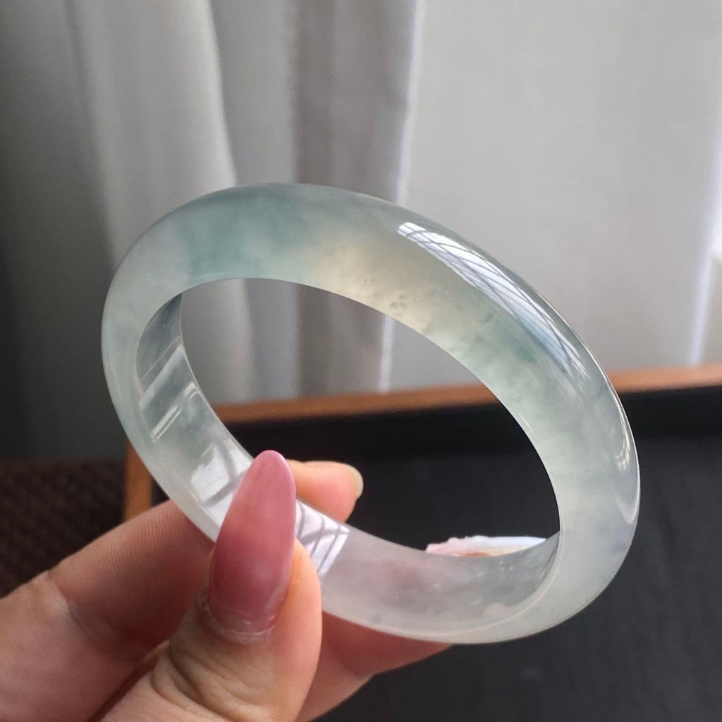 冰种黄加绿正圈手镯（57圈）（yc280787）