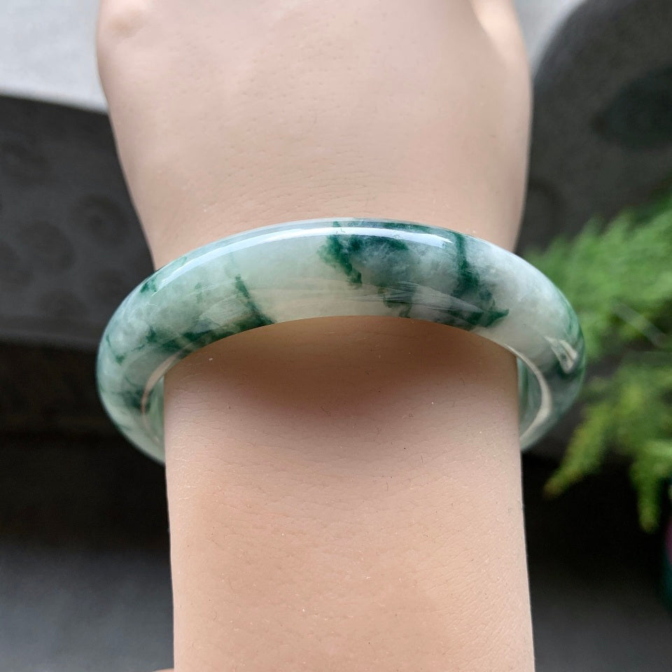 糯种飘花平安镯（56.6mm）（yc098965）