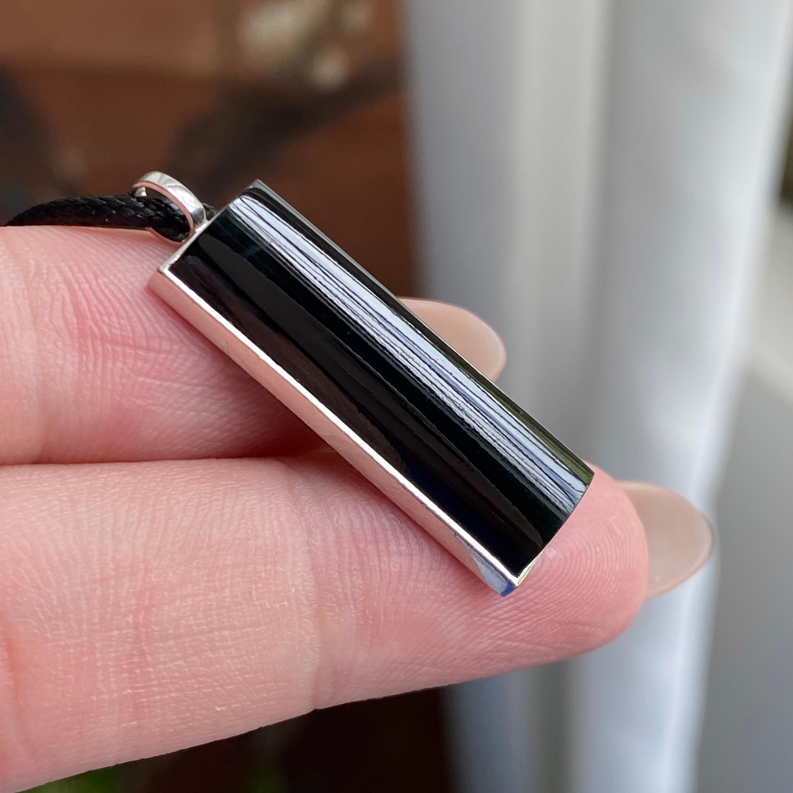 18k金镶墨翠无事牌吊坠（yc235113）