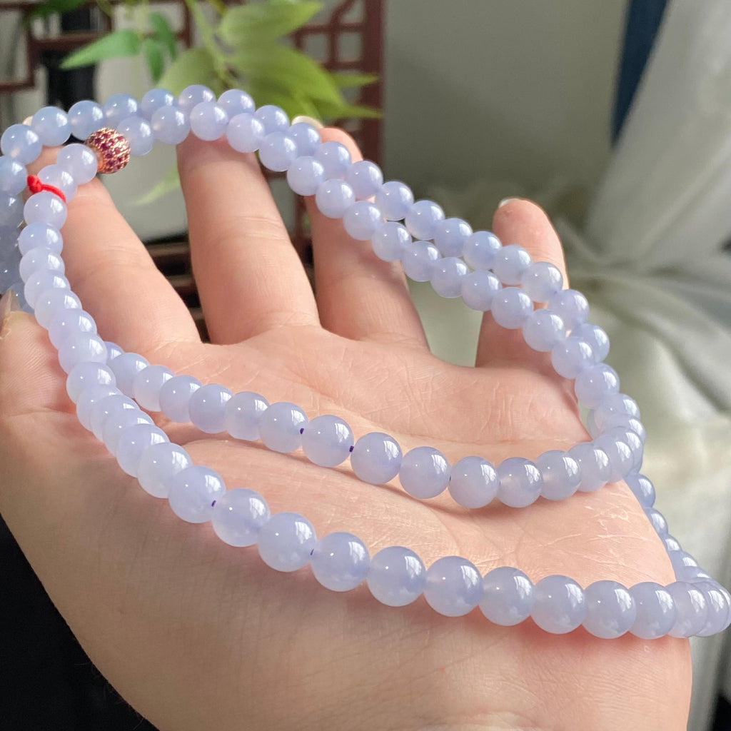 冰种紫罗兰珠链（107颗）（yc196846）