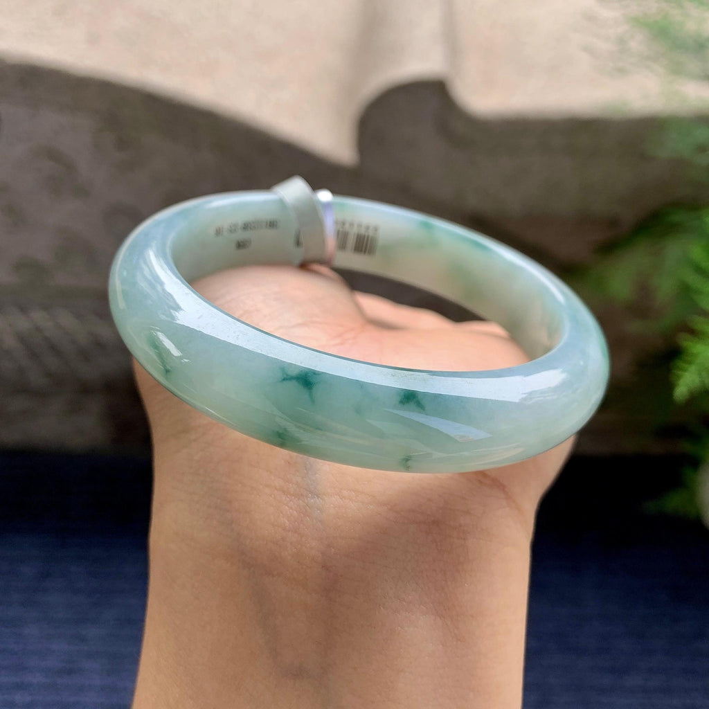 细糯种飘花平安镯（57mm）（yc280867）