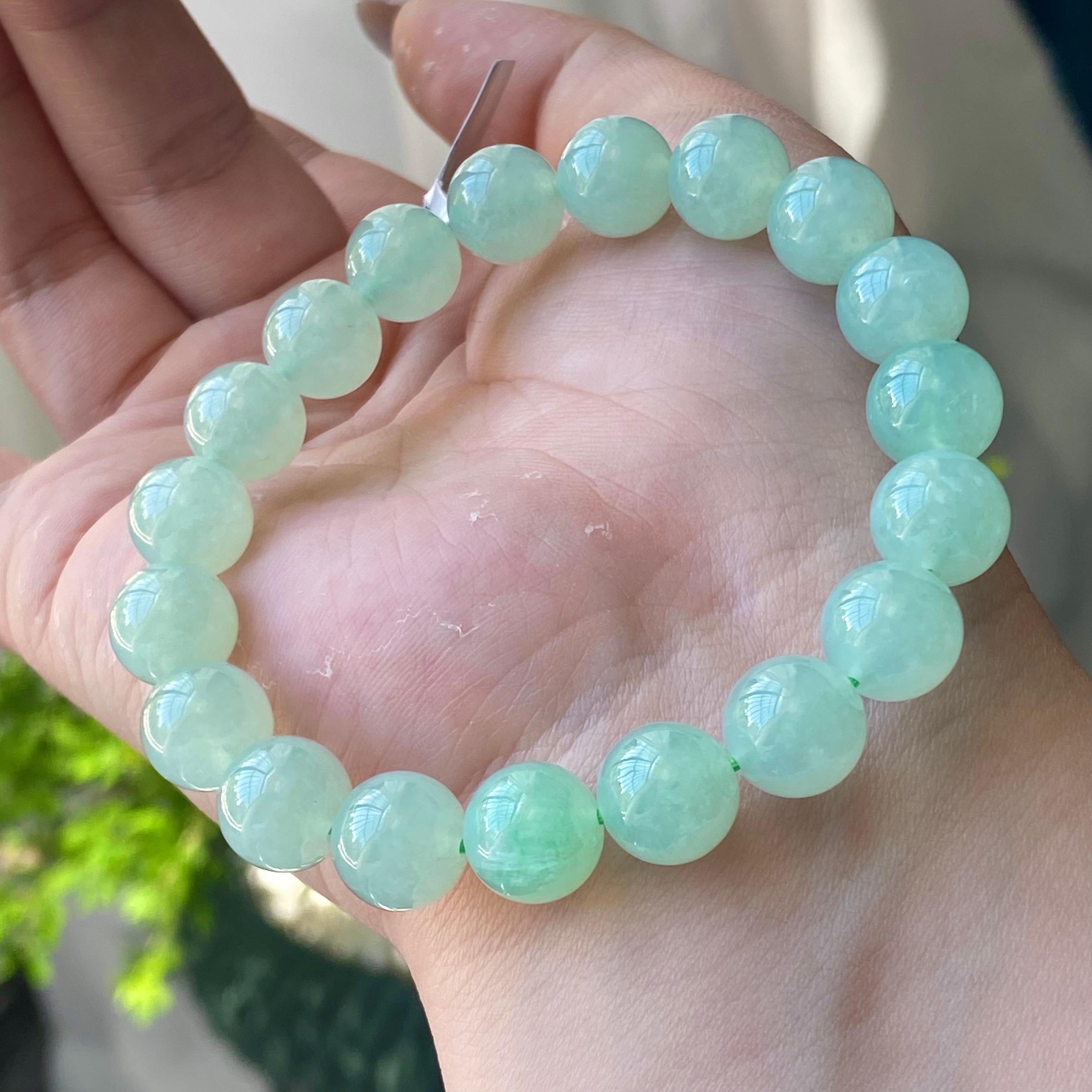 糯冰种晴底单圈手串（19颗）（yc202991）