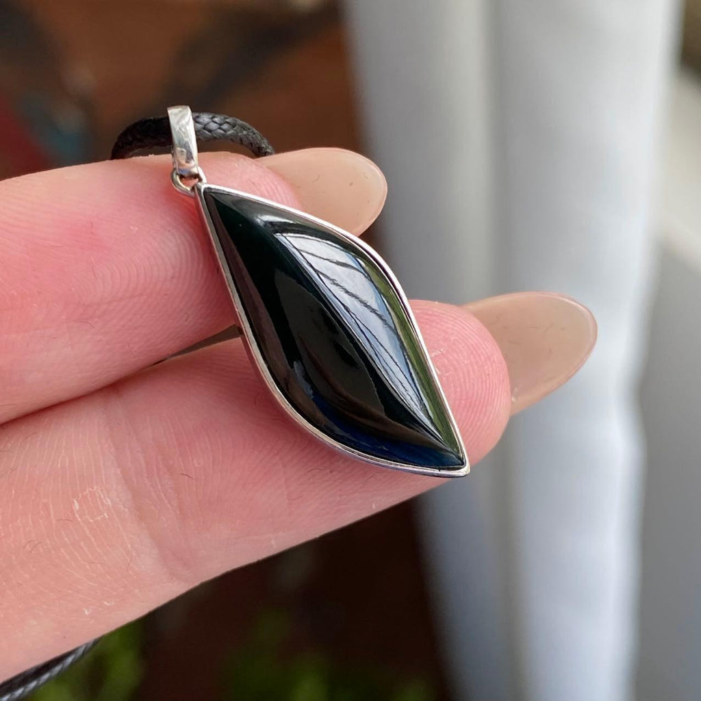 18k金镶墨翠随形吊坠（yc235112）