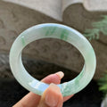 糯冰飘花翡翠平安镯（54.2mm）（TF06261513）