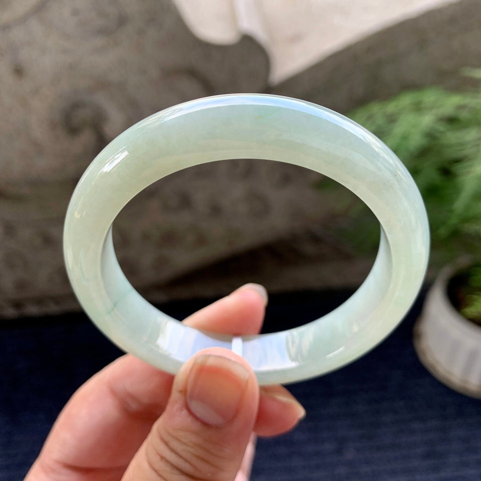 细糯种淡晴底平安镯（55.5mm）（yc090497）