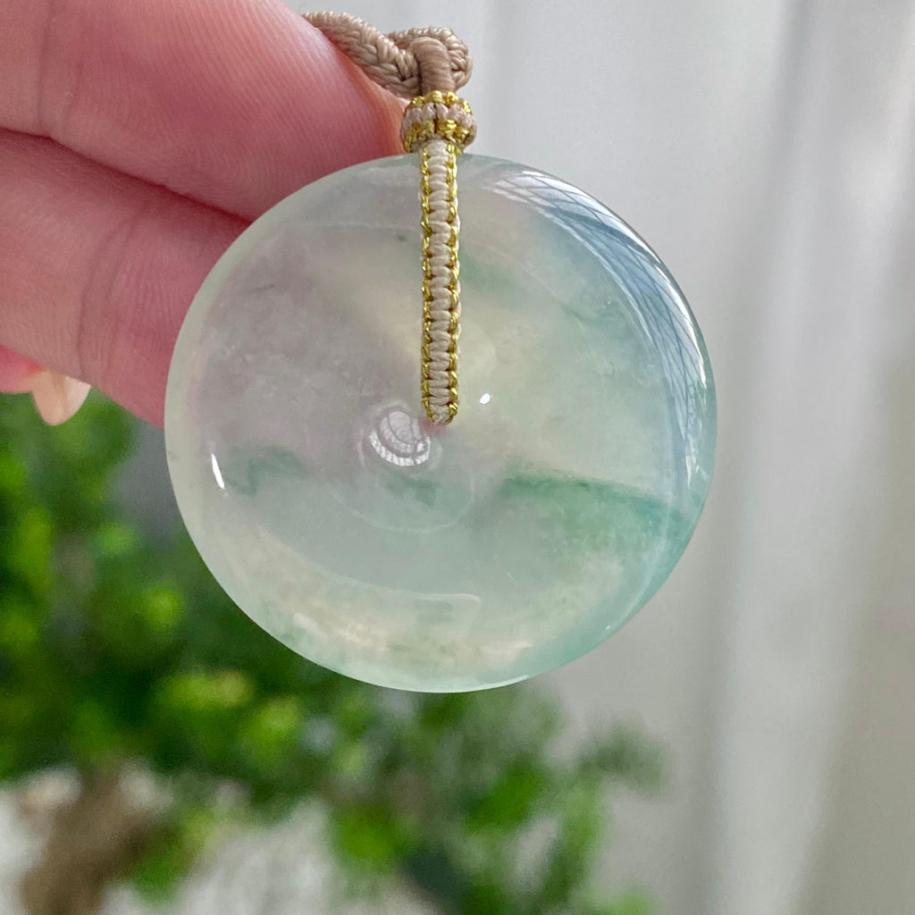 冰种飘花平安扣吊坠（yc200180）