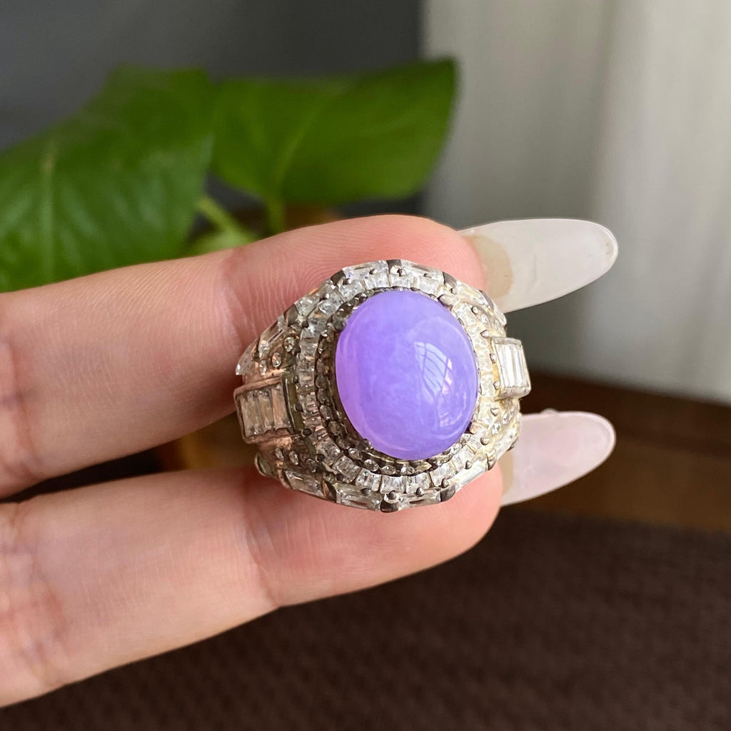 细糯种紫罗兰裸石蛋面（yc282941）