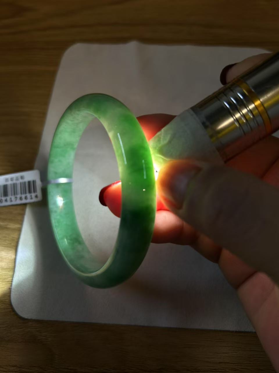 糯种飘花平安镯（61.8mm）（yc088765）