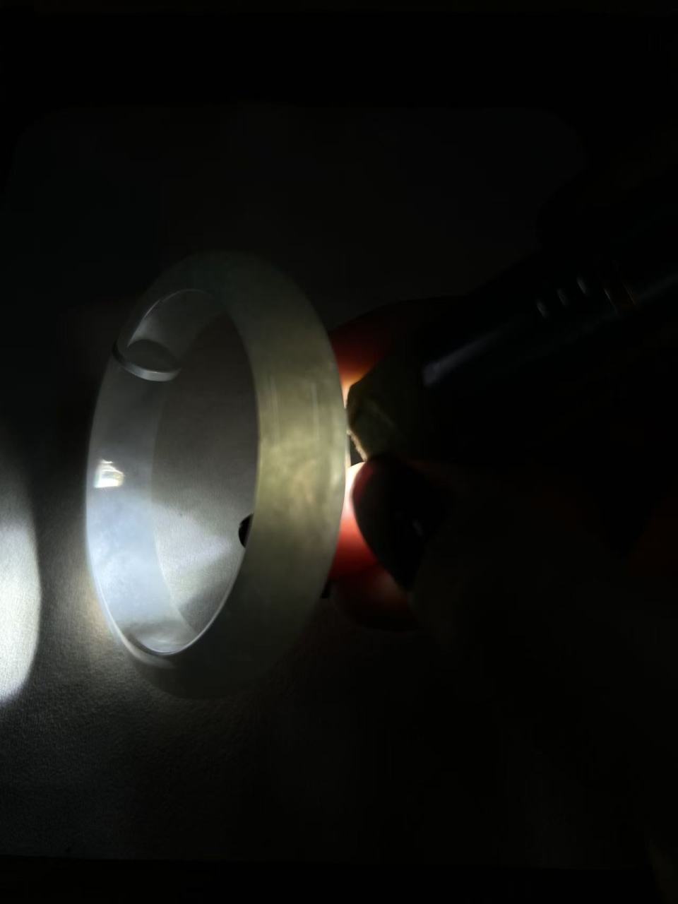 糯冰种蓝晴水平安镯（55.3mm）（yc106745）