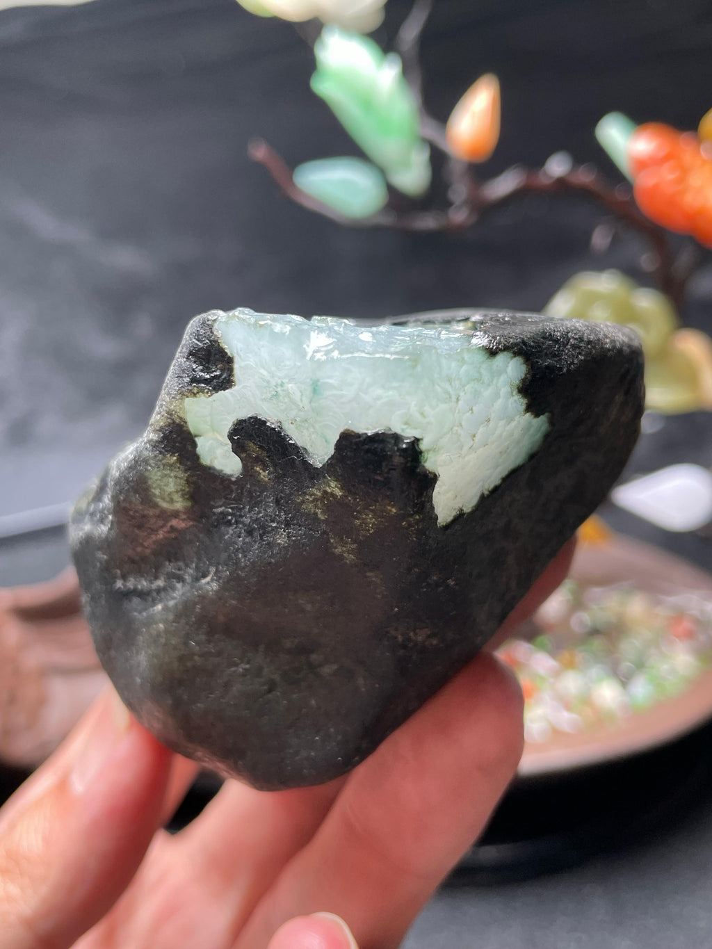 莫莫亮开窗冰底飘花牌子料（yc532075）