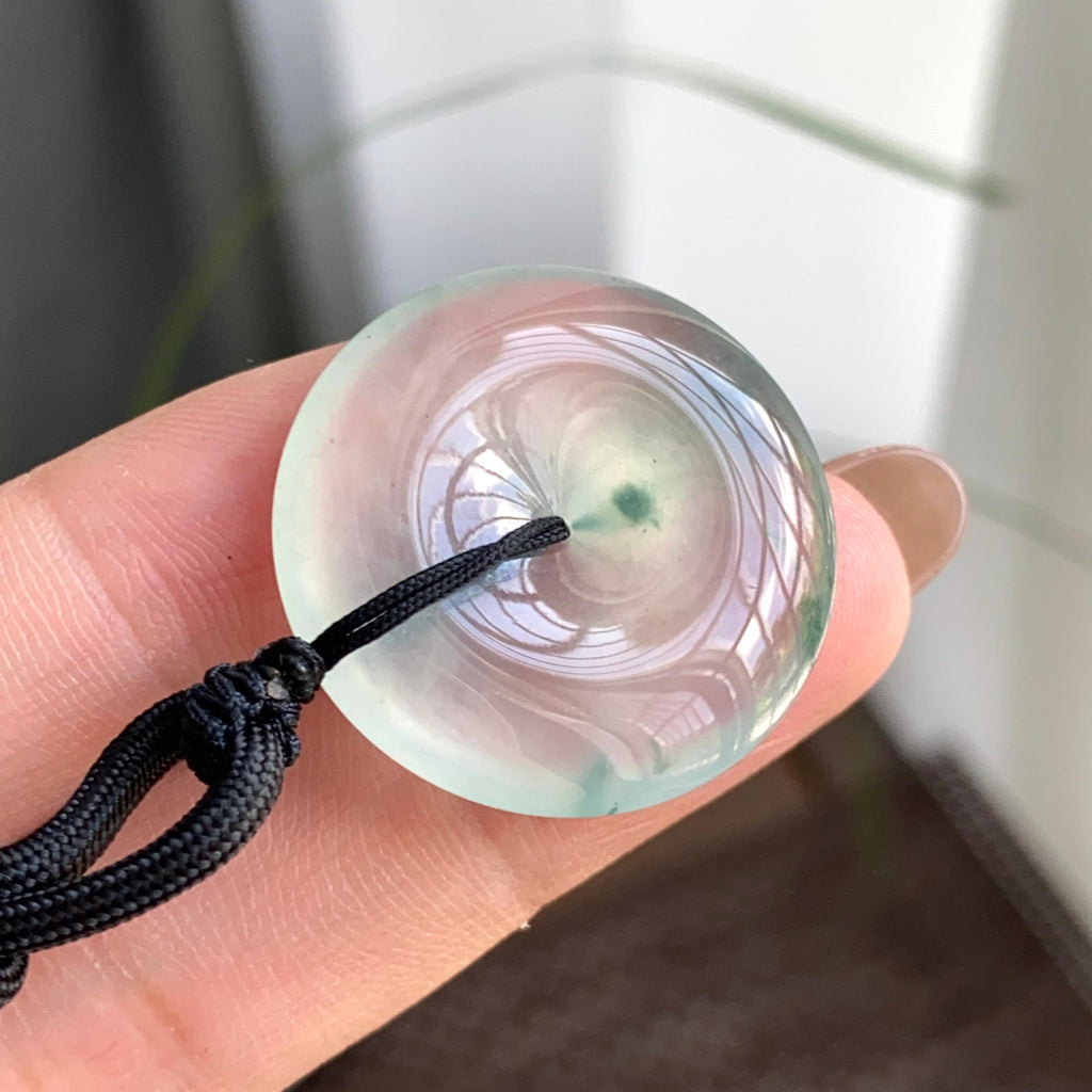 冰种飘花平安扣吊坠（yc263865）