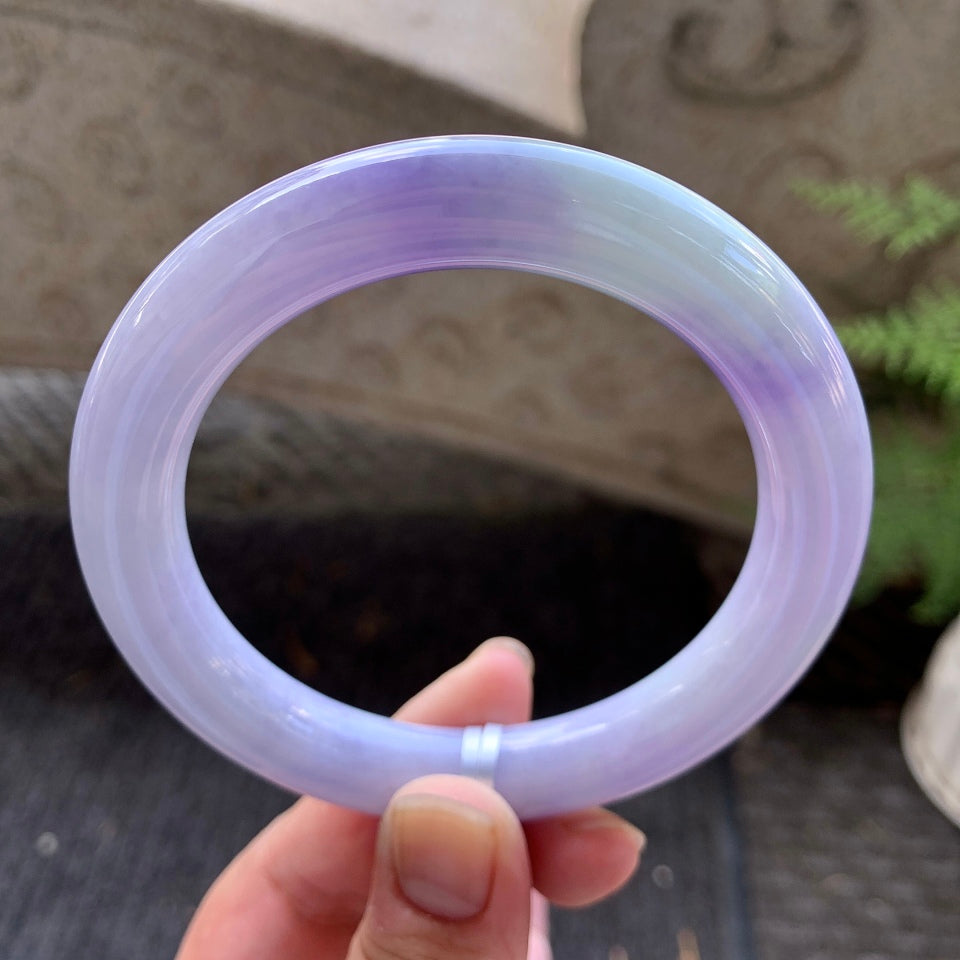 糯种紫罗兰圆条手镯（61mm）（yc029110）