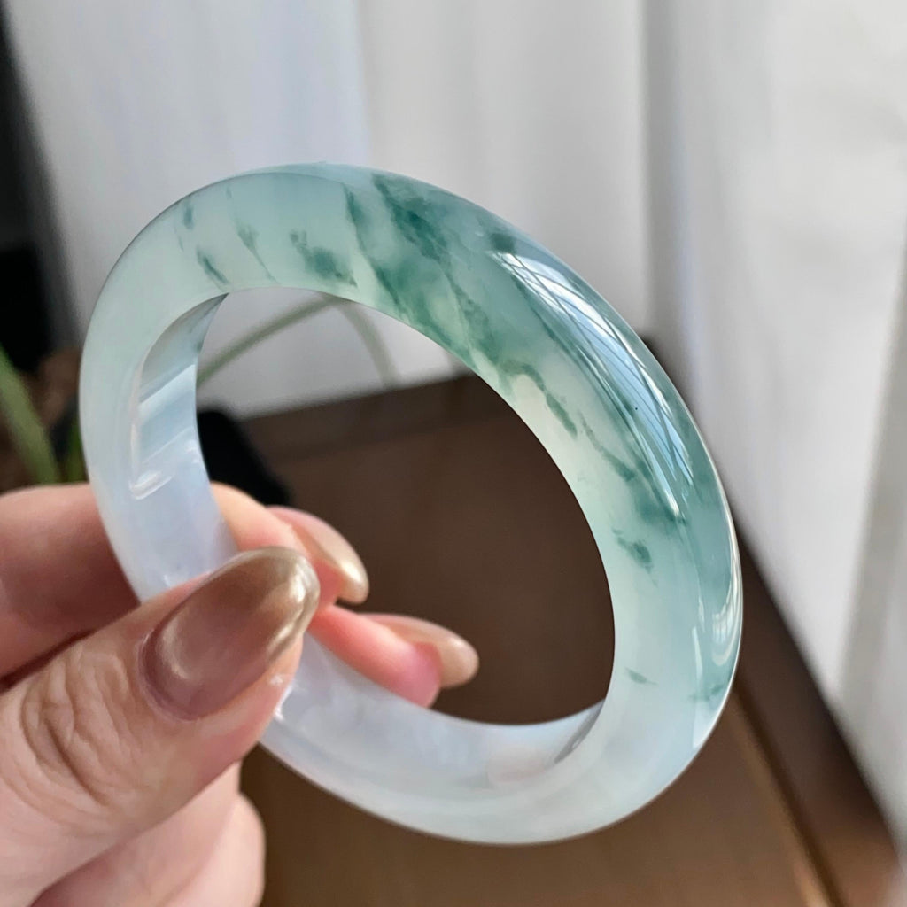 冰种飘花平安镯（53圈）（yc258941）