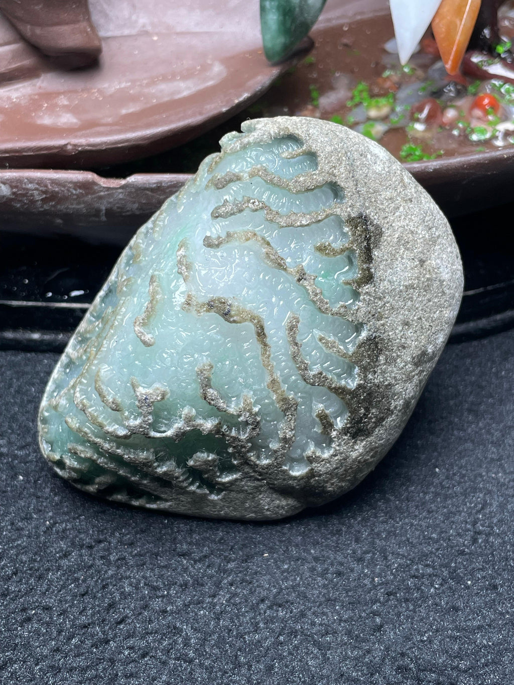 后江开窗冰底飘色花牌子挂件料（yc701379）