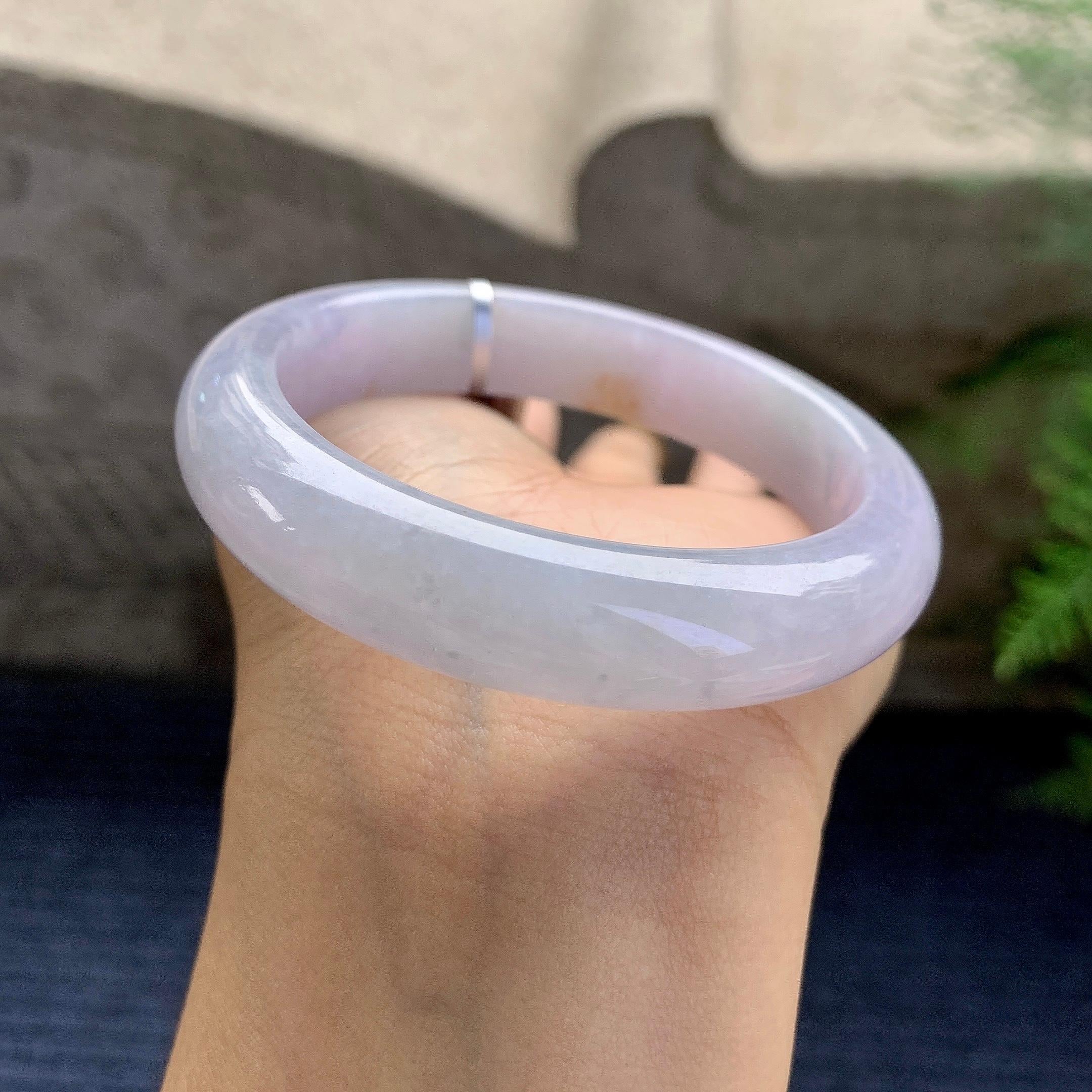 细糯种紫罗兰平安镯（53.8mm）（yc280856）