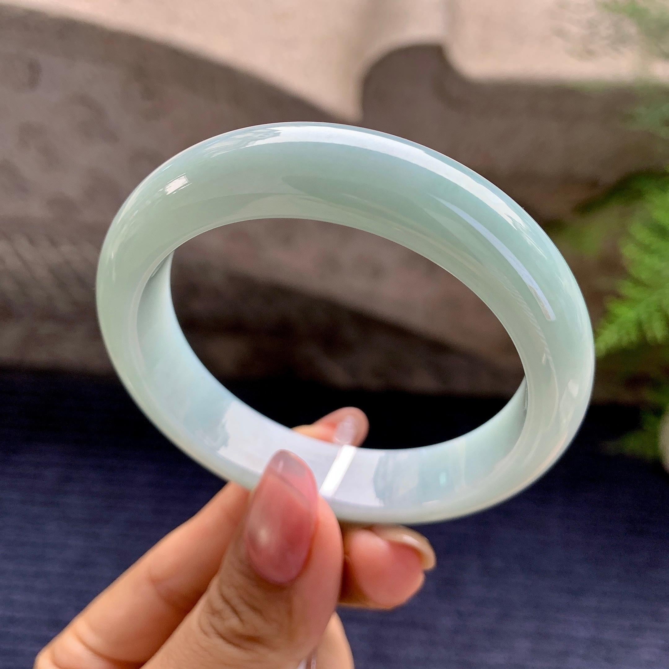 细糯种晴底平安镯（53.3mm）（yc280879）