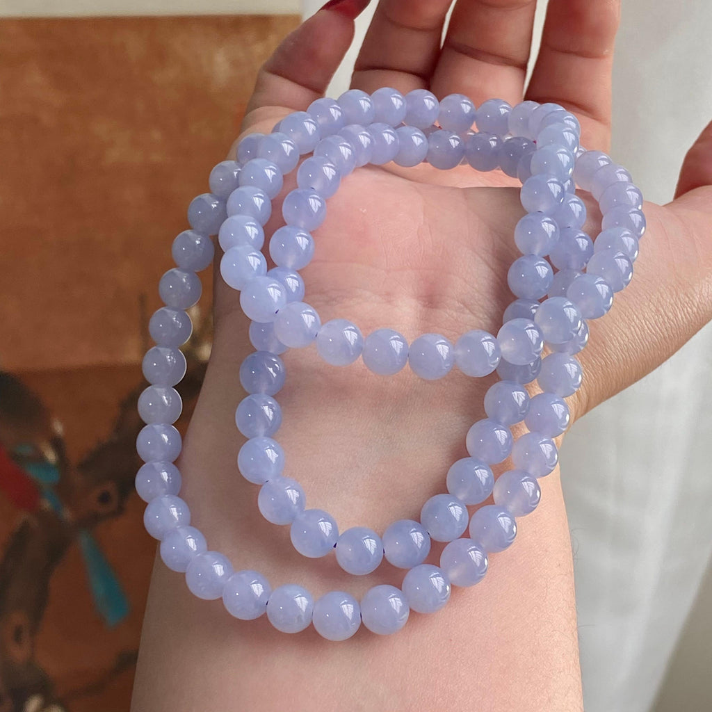 冰种紫罗兰珠链（98颗）（yc223981）