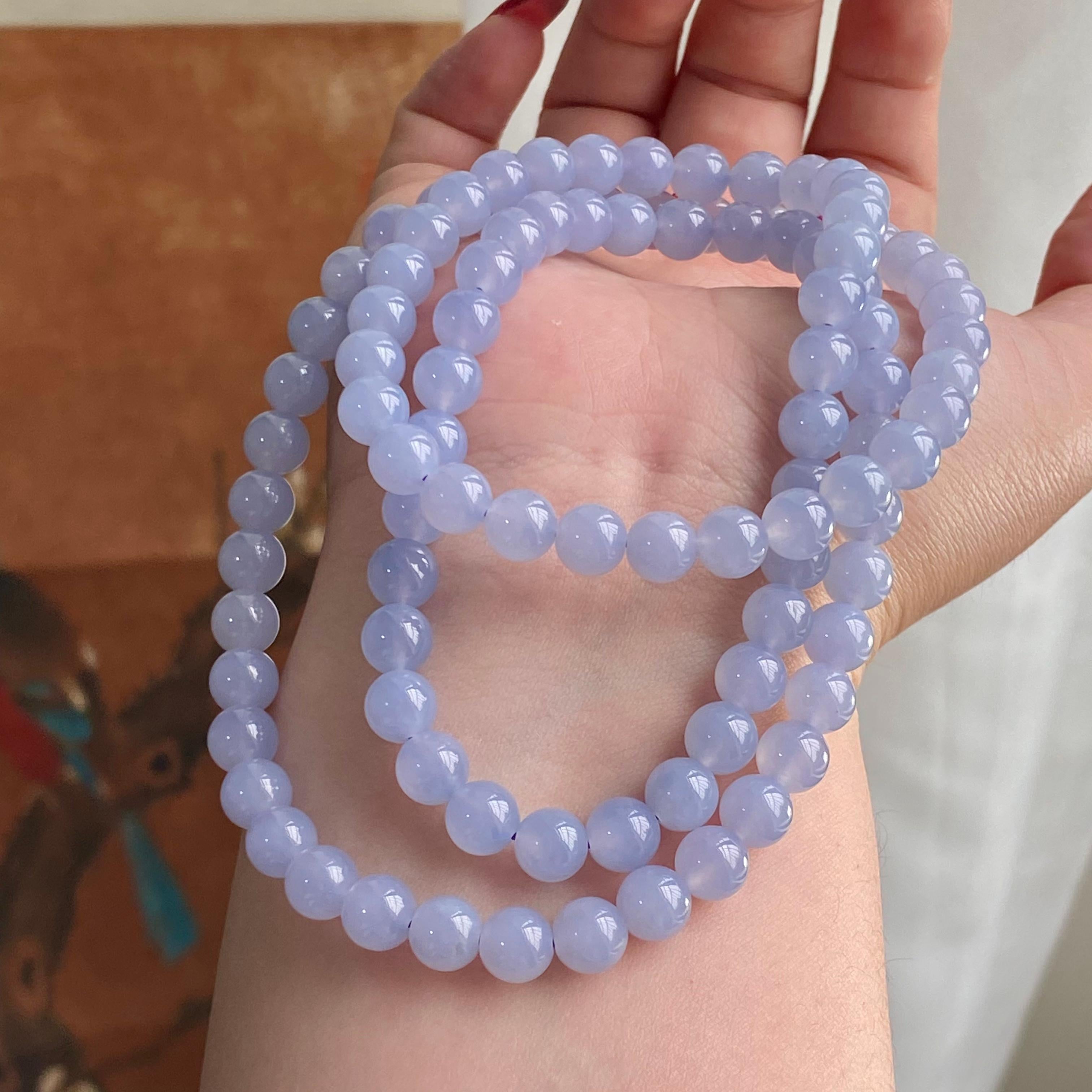 冰种紫罗兰珠链（98颗）（yc223981）