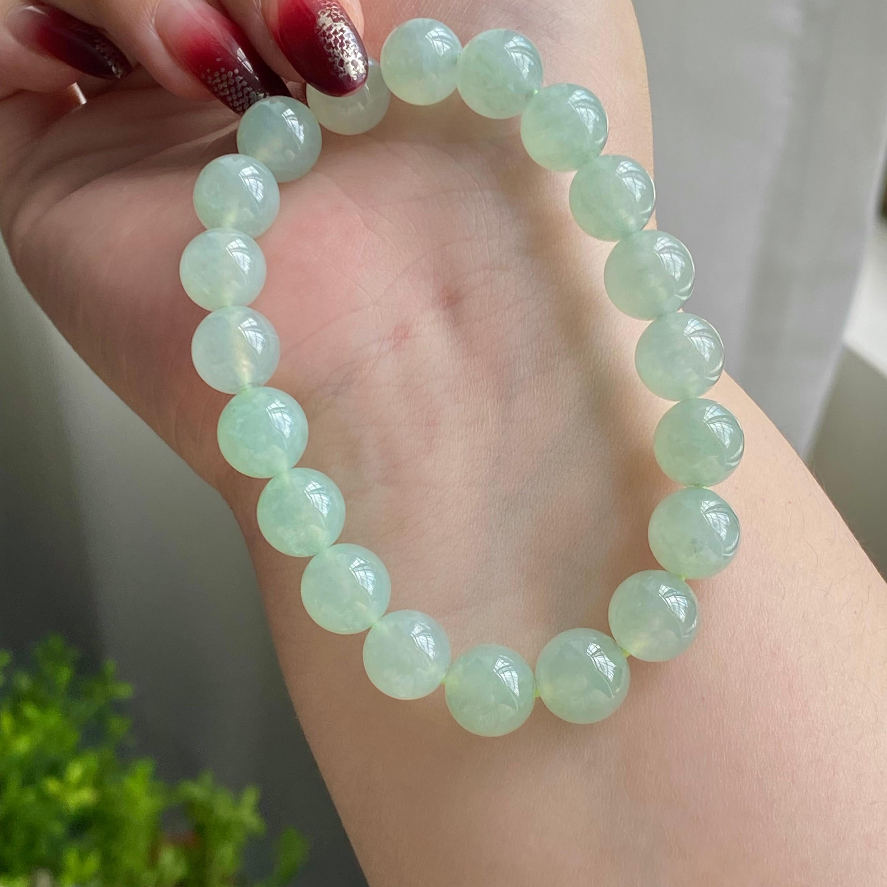 冰种晴底单圈手串（20颗）（yc215651）