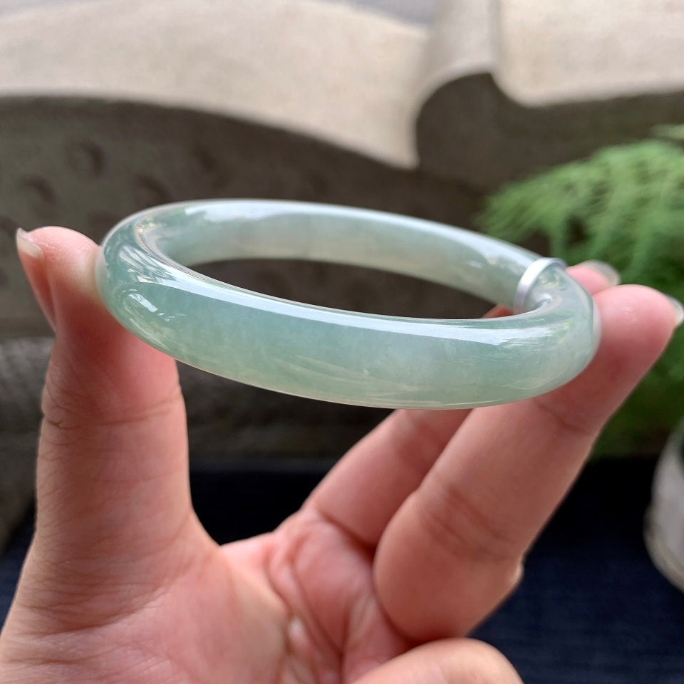 细糯种晴底圆条手镯（56.4mm）（yc096583）