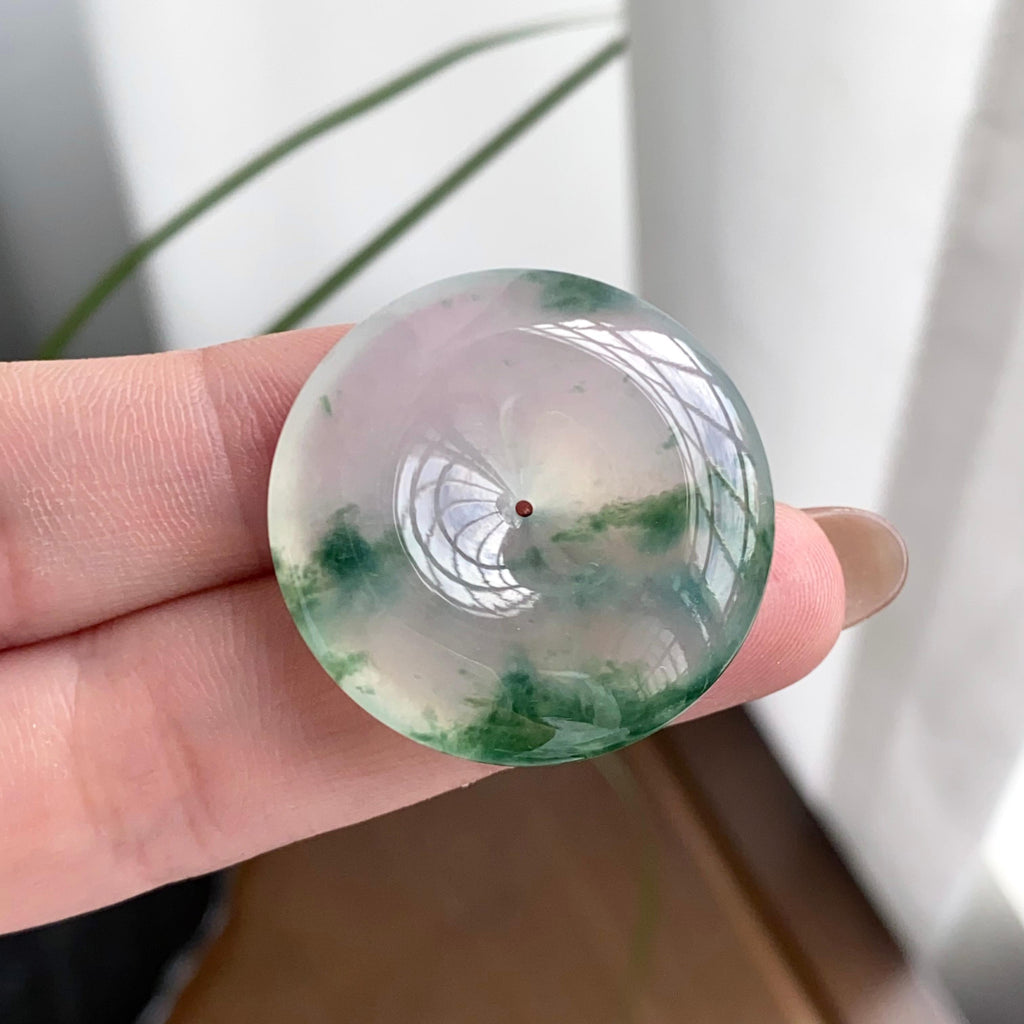 冰种飘花平安扣吊坠（yc262767）