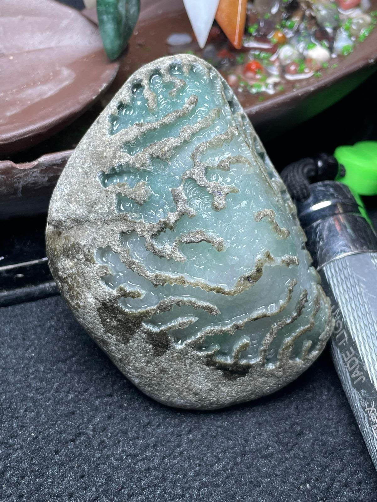 后江开窗冰底飘色花牌子挂件料（yc701379）