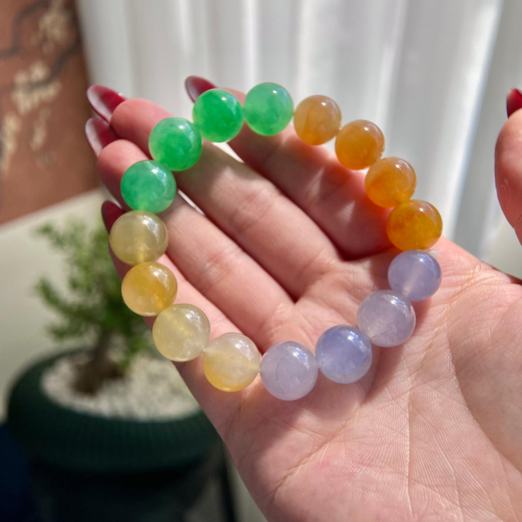 冰种多宝单圈手串（16颗）（yc209966）