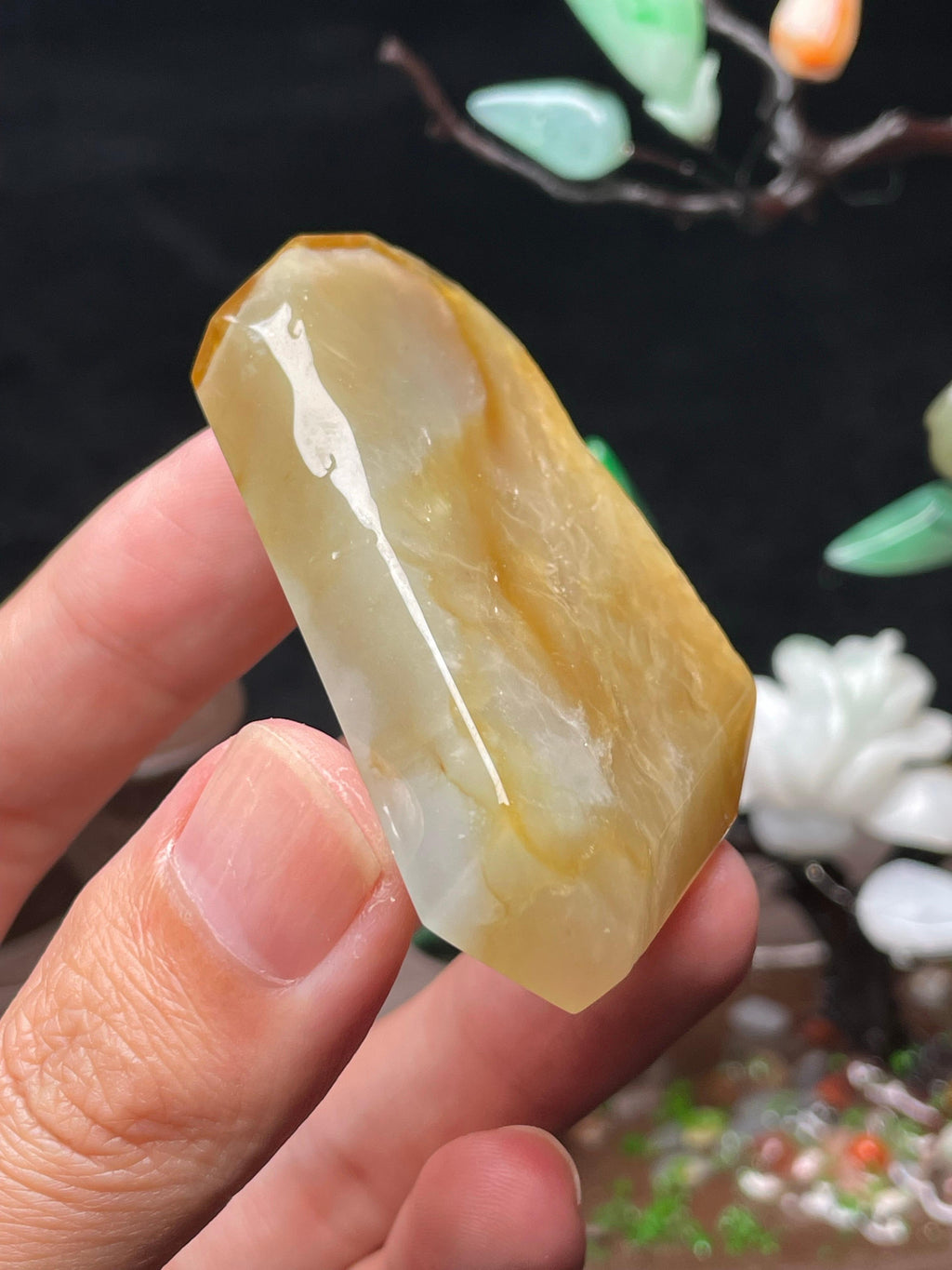 冰黄翡牌子挂件料（yc509000）