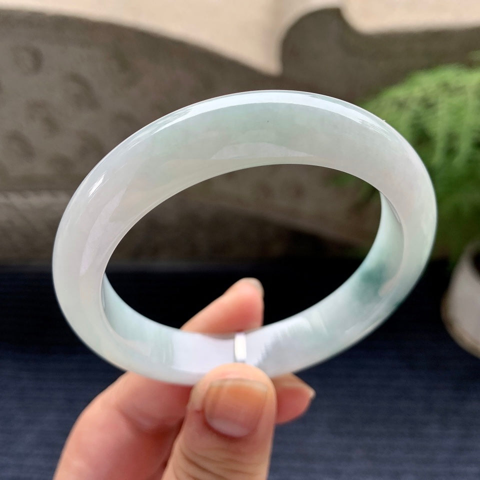 细糯种飘花平安镯（56mm）（yc088778）
