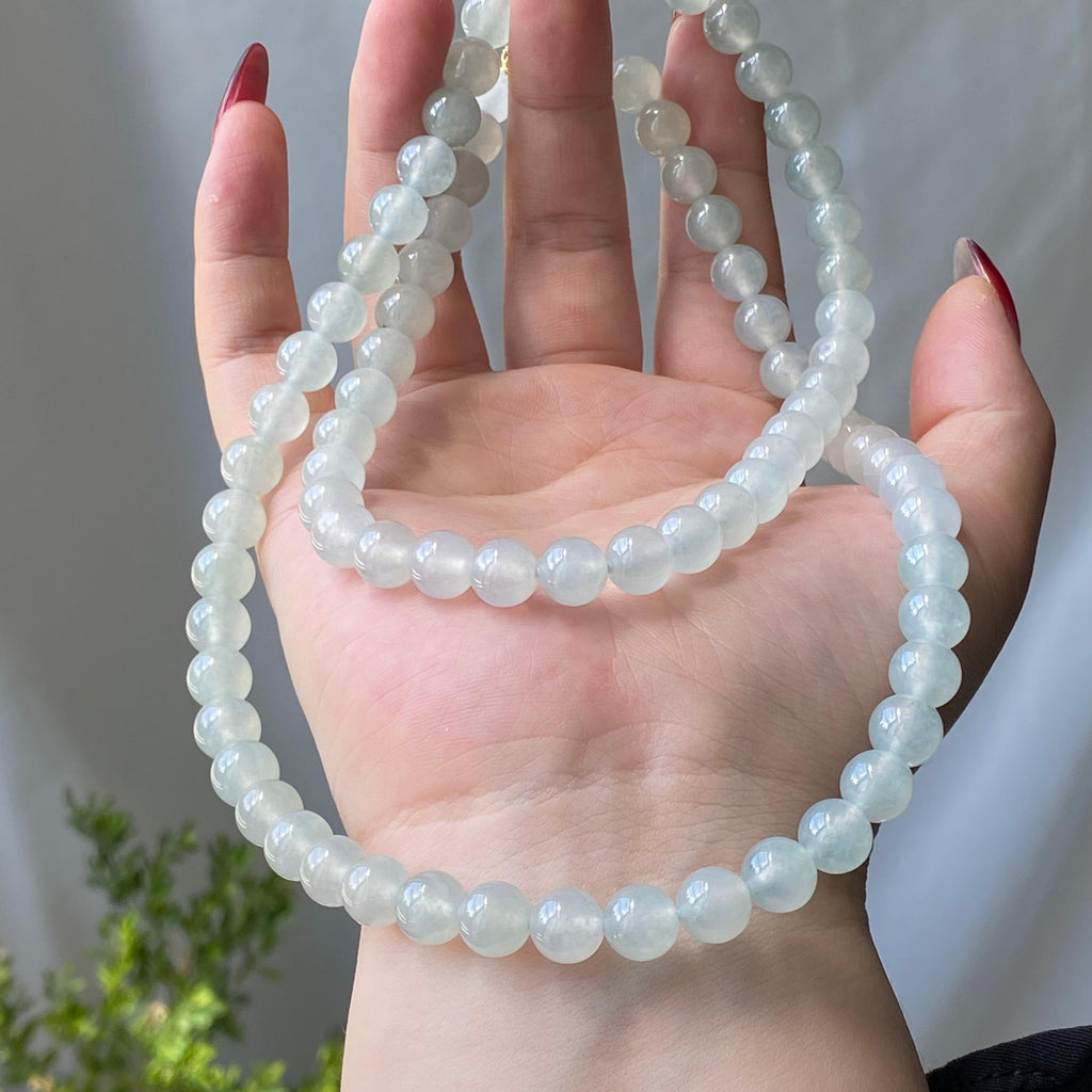 冰种晴底珠链（83颗）（yc213044）