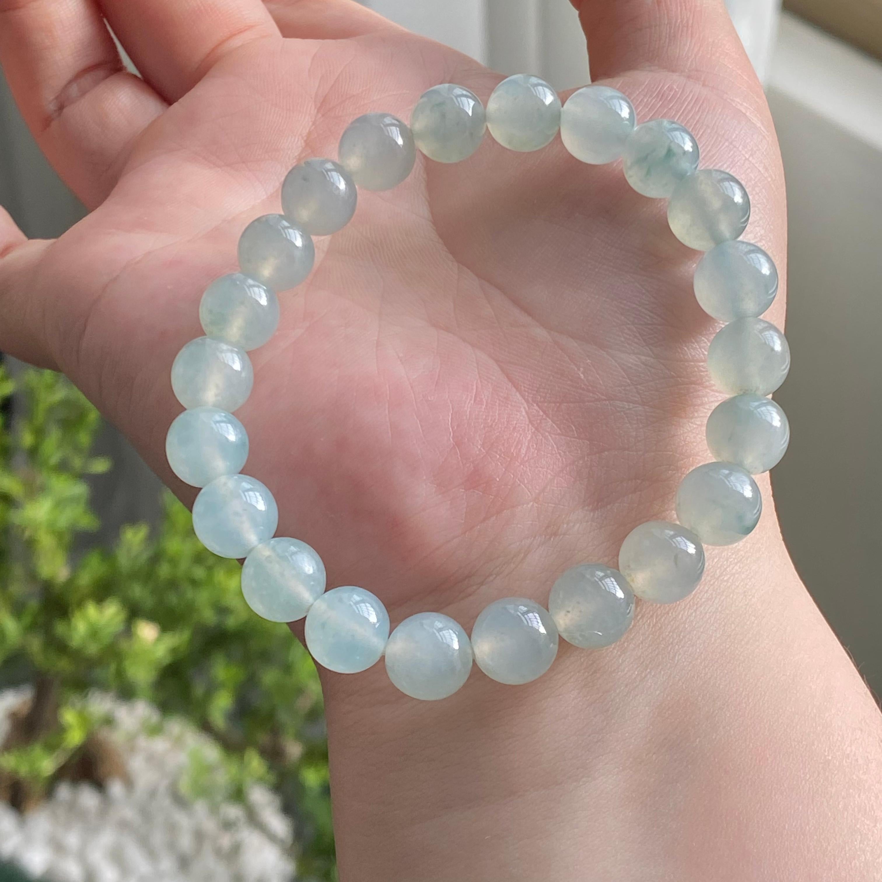 冰种飘花单圈手串（22颗）（yc213186）