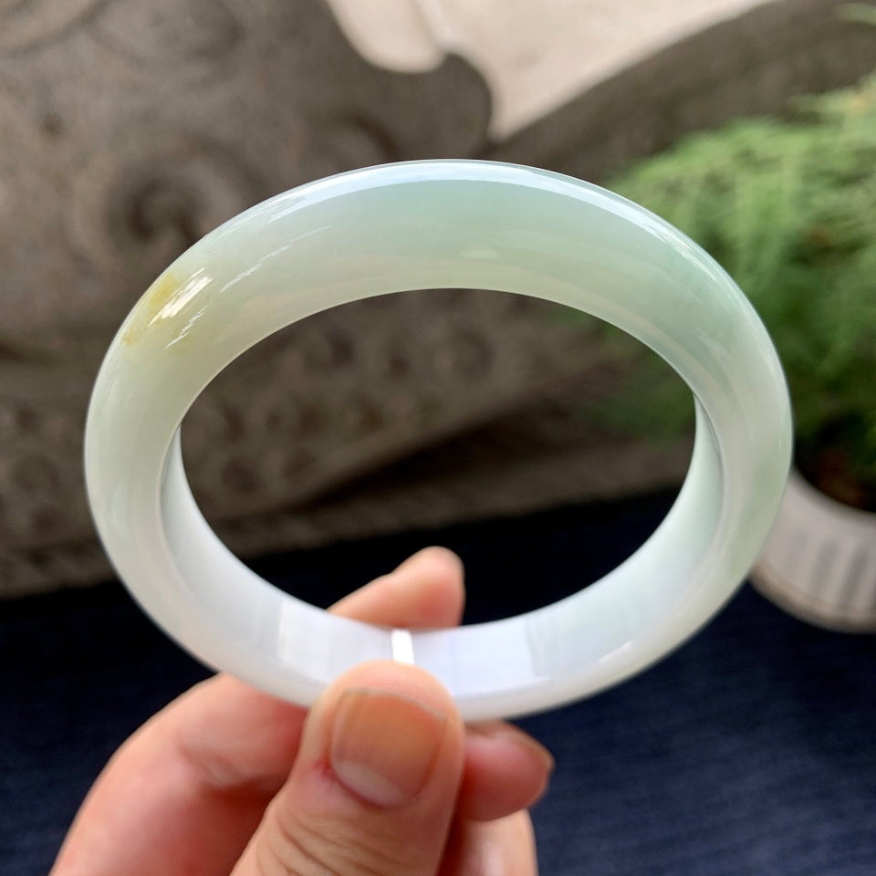 细糯种淡晴底平安镯（57mm）（yc091744）
