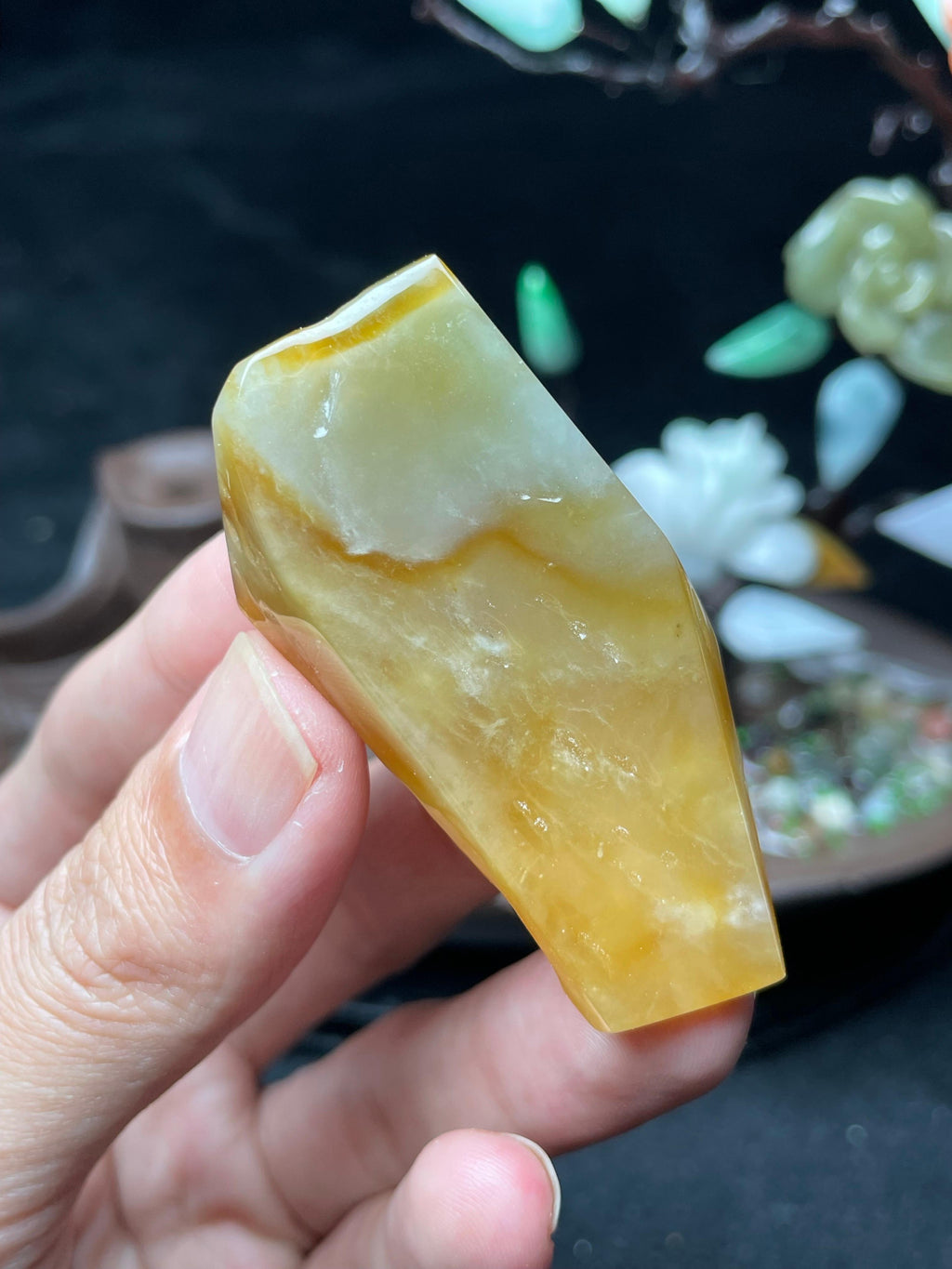 冰黄翡特色挂件料（yc521741）