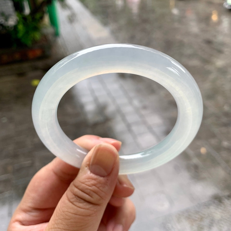 冰种无色圆条手镯（56.6mm）（yc166130）