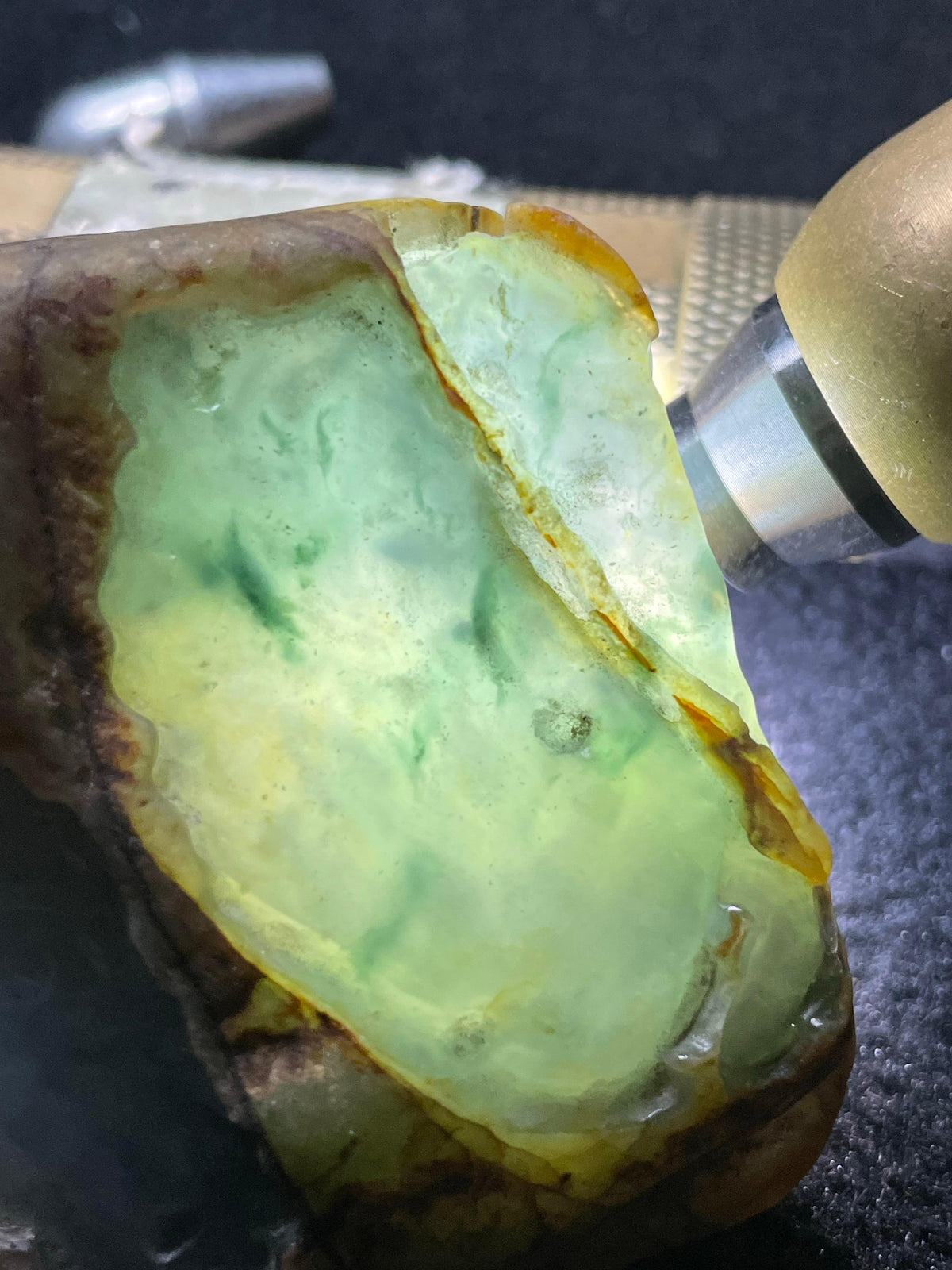 大马坎雪花棉冰飘花牌子挂件料（yc539742）