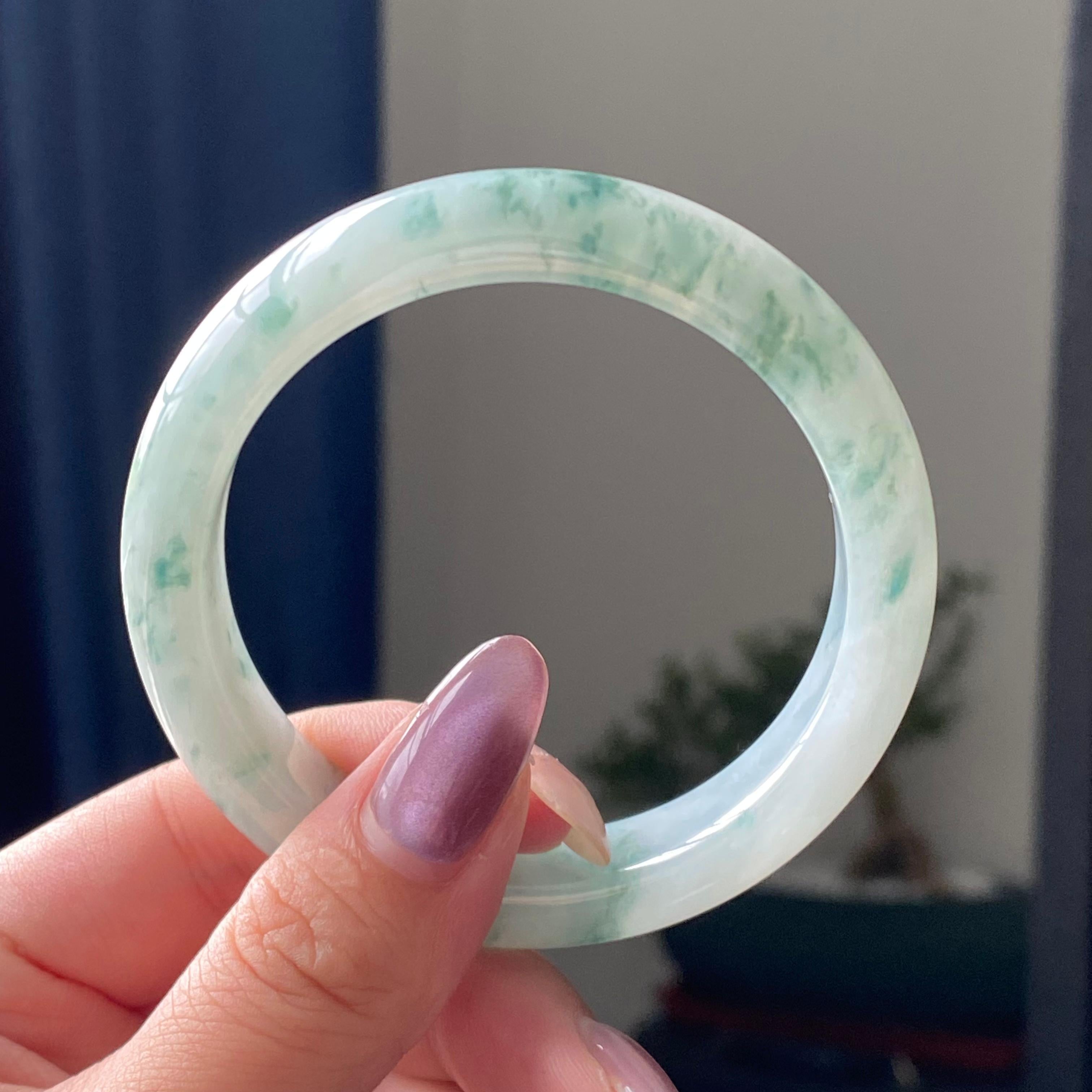 细糯种飘花平安镯手镯（55圈）（yc195223）