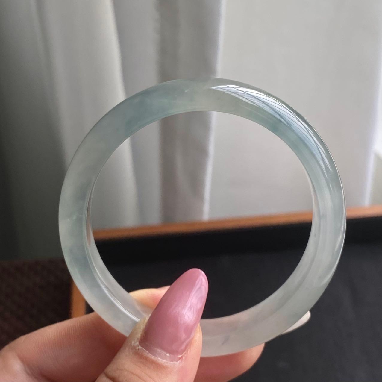 冰种黄加绿正圈手镯（57圈）（yc280787）