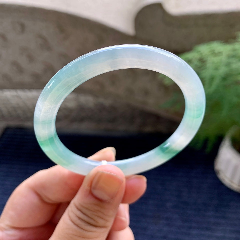 细糯种飘花圆条手镯（53.3mm）（yc116156）