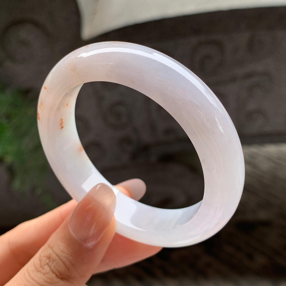 细糯种飘红翡正圈平安扣 50圈 天然A货缅甸翡翠（yc693089）