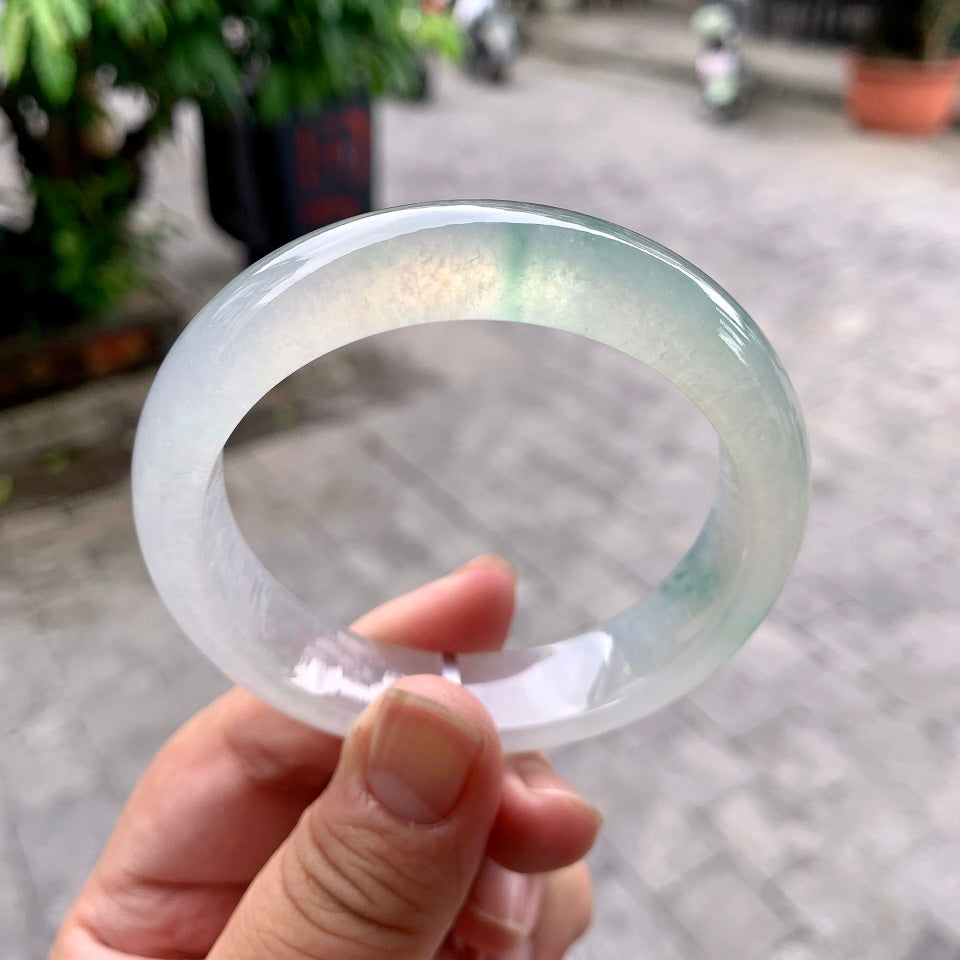 冰种飘花平安镯（55.4mm）（yc167854）