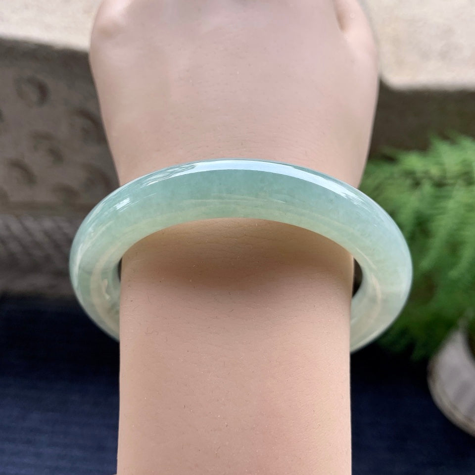 细糯种晴底圆条手镯（56.4mm）（yc096583）