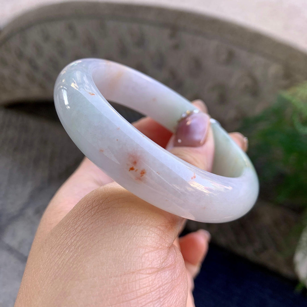 糯种洒红翡平安镯（54mm）（yc276206）